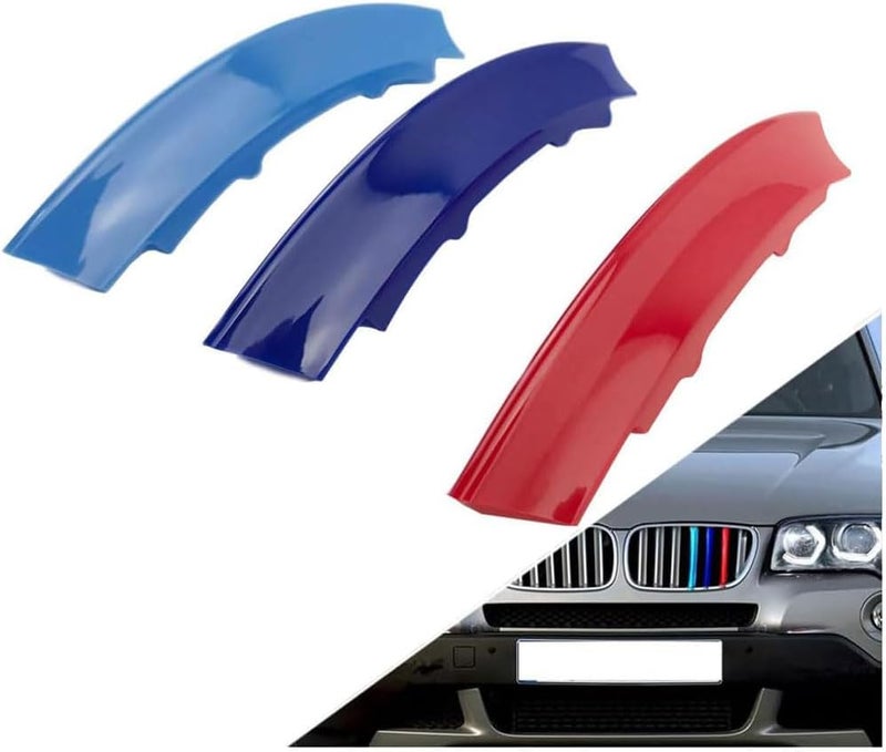 WITRRTIW Automotive grille Insert Trims Strips Front Center Kidney Grilles Compatible with 2003-2006 bmw X3 7-Beam grille insert accessories - Image 1
